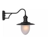 Wandleuchte Blendarm Vetro Metallo Nero IP44 Porta di Casa E27 Esterno Parete