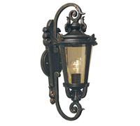 Wandleuchte Braun Acciaio Vetro Terrazza Cortile IP44 Vintage Opulente Lampada