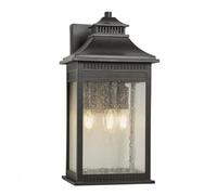 Wandleuchte Braun Metallo IP44 Angolare Parete Esterno Vintage Grande Maisie