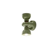 Wandleuchte Ceramica Interno H:25,5 CM Up Down Verde 2-flammig E14 Corridoio