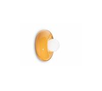 Wandleuchte Ceramica Vetro G9 Ø 25cm Tondo Giallo Bianco Artigianale Decorativo