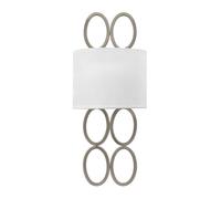 Wandleuchte Corridoio Grande 51,5 CM Tessuto Vetro Metallo 2x E14 Up Down Parete