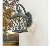 Wandleuchte Esterni Antracite E27 Vetro Metallo Rustico Parete Cortile Giardino