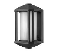 Wandleuchte Esterno Alluminio Vetro E27 IP44 H:29,2 CM Esterni Parete Balcone