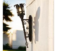 Wandleuchte Esterno Casa Giardino IP44 E27 Rustico Vetro Esterni Parete Fiaccola