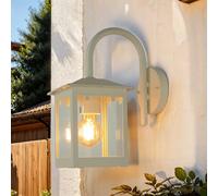 Wandleuchte Esterno Crema IP23 Prova Acqua E27 Metallo Parete Terrazza Cortile