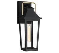 Wandleuchte Esterno E27 IP44 42,9 CM Alto IN Nero Ottone Rustico Lampada Parete