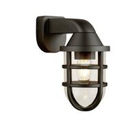 Wandleuchte Esterno E27 IP44 Nero H:21 CM Maritim Esterni Parete Balcone Casa