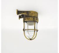 Wandleuchte Esterno Giardino Ottone Vetro H:16,5 CM IP64 E27 Maritim Lampe Wand