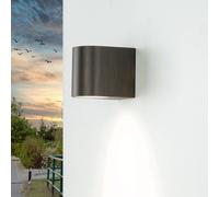 Wandleuchte Esterno IP44 Marrone GU10 Alluminio Moderno Casa Cortile Terrazza