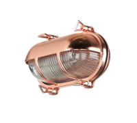 Wandleuchte Esterno Maritim Ottone Vetro B:21 CM E27 A Rame Lampada Casa Garten