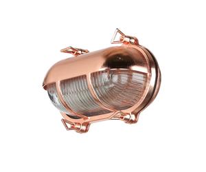 Wandleuchte Esterno Maritim Ottone Vetro B:21 CM E27 A Rame Lampada Casa Garten