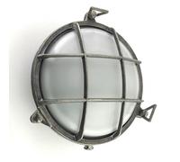 Wandleuchte Esterno Ottone Massiccio Vetro E27 IP64 Rotondo Ø 24 CM Maritim
