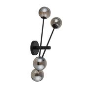 Wandleuchte Grigio Vetro Metallo Mehrflammig G9 B:78 CM Lampada Cucina Ingresso