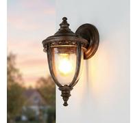 Wandleuchte IN Bronzo IP44 Rustico Elegante Edmund Casa Cortile Lampada Antico