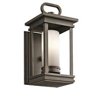 Wandleuchte IN Bronzo Opale Vetro Esterno IP44 Vintage Decorativo Owen Lampada