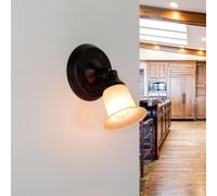 Wandleuchte Incl. 6W LED IN Marrone Lampada da Parete Rustico Pranzo Vetro