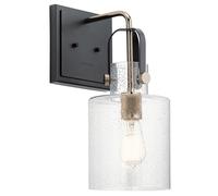 Wandleuchte Interno E27 H:42,1 CM Metallo Vetro Vintage da Parete Cucina Piano