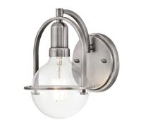 Wandleuchte Interno E27 Metallo Vetro H:23,3 CM E27 Schermo Palla Annata Parete