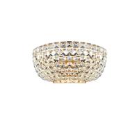 Wandleuchte Lampada da Parete Cristallo B: 25,5 CM 2x E14 On Oro Lampada Letto