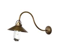 Wandleuchte Lampada da Parete per Esterni Ottone Vetro E27 IP44 Bronzo Anticato