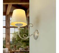 Wandleuchte Lampada da Parete Shabby Chic Barocco Modello E27 Tessuto Metallo