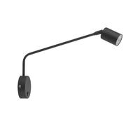 Wandleuchte Lettura Interruttore Metallo Regolabile GU10 Nero Letto Sofa Interno