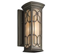 Wandleuchte Marrone Alluminio Esterno IP44 Rustico Stretto Esterni Lanterna Casa