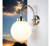 Wandleuchte Ottone IN Bianco Nichel IP43 Inossidabili Esterni Balcone Casa Hof