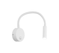 Wandleuchte Parete Bianco con Interruttore Braccio Flessibile H:45 CM G9