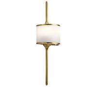 Wandleuchte per Stanza da Bagno IN Ottone Bianco IP44 B:17cm Liberty Lampada