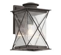 Wandleuchte Pluvia Regenglas Acciaio IP44 Esterno Vintage Lampada Haustür Patio