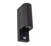 Wandleuchte Sensore Alluminio Nero IP65 Up Down H:23 CM GU10 Esterno Parete