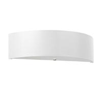 Wandleuchte Tessuto Bianco Vetro 45 CM Up Down Indirektes Luce 2x E27 Parete