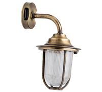 Wandleuchte Thisseas Ottone Vetro Strutturato IP64 Maritim Lampada Esterni Hof