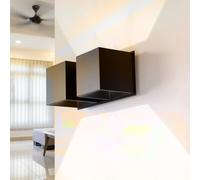 Wandleuchte Up Down B: 26cm 2xG9 Metallo Nero Parete Soggiorno Corridoio Bruccia [EEK: F]