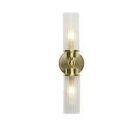 Wandleuchte Up Down Metallo Vetro IP44 Bagno H :3 7 CM IN Ottone Bagno Parete