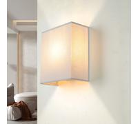 Wandleuchte Up Down Tessuto Grigio Schermo Metallo E27 Parete Camera Corridoio