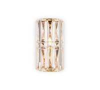 Wandleuchte Vetro Fumé Metallo Cristallo H:25 CM On Oro Art. Deco E14 Parete