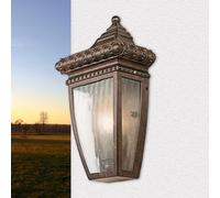 Wandleuchte Vetro Metallo IP44 IN Bronzo Vintage Design Esterni Casa Terrazza