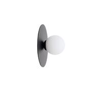 Wandleuchte Vetro Metallo Nero Bianco Blendarm E27 Ø25 CM Bagno Parete Rotondo