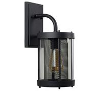 Wandleuchte Vetro Metallo Nero IP23 T: 21 CM E27 Moderno Esterno Parete Terrazza