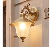 Wandleuchte Vetro Ottone Massiccio Esterno Rustico Porta di Casa Hof Terrazza