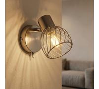 Applique a LED, lampada da parete, lampada da soggiorno, funzione di lettura, cromo, metallo, H 12 cm