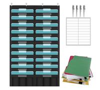 Wandmontierte Dokumentenablage - Oxford Wanddateihalter, Organizer Mit 20 Taschen, Papier-Wandablage Und Aktenhalter | Für Homeoffice Klassenzimmer Tür Eingangsbereich Dokument Brief Rechnung Lehr