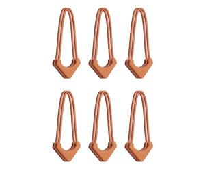 WANDRD Set di estrattori per cerniere, kit da 12 pezzi con 6 tiranti a U e 6 linguette dritte, estrattori di ricambio per zaini e attrezzi da viaggio, impugnatura facile e durevole, colore: arancione