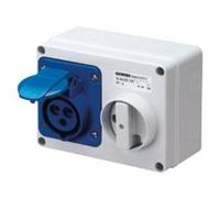 Gewiss gw66005 presa interbloccata orizzontale con fusibili 3p t 16a 230v 9h sbf