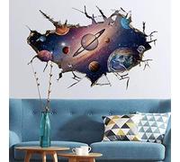 WandSticker4U®- 3D Adesivi murali PIANETI sistema solare bambini (90x60 cm) I Adesivi parete camera ragazzo pianeti spazio universo galassia poster I Decorazioni parete cameretta bimbo COOL