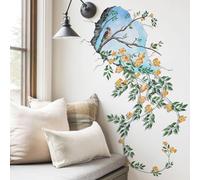 WandSticker4U®- Adesivi murali 3D FIORI grandi (56x118 cm) I Adesivi parete fiori pianta rampicante cielo natura I Decorazioni parete soggiorno camera da letto cameretta cucina bagno corridoio