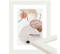 WANDStyle cornice foto legno 15x21 cm, cornici A5 da parete, cornice rustico 21x15 cm, portafoto da parete A5, cornici foto bianco per appendere e posizionare, Photo Frame H750 - Made in Germany